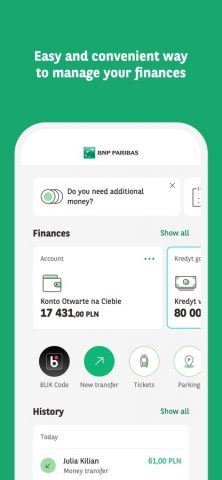 BNP Paribas GOmobile для iOS — скриншот 2