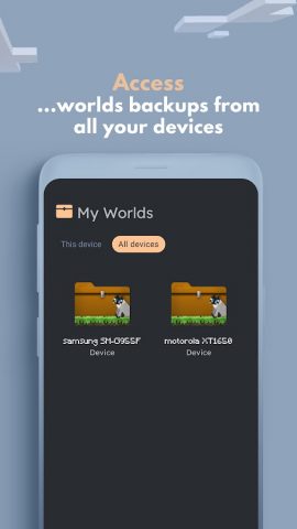 Backup for Minecraft PE для Android — скриншот 3