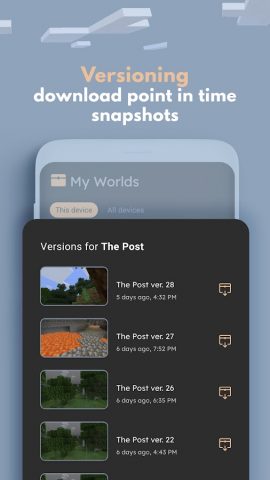 Backup for Minecraft PE для Android — скриншот 5