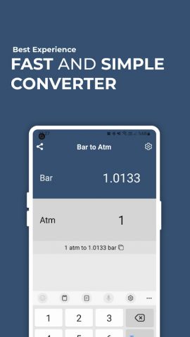 Bar to Atm Converter для Android — скриншот 1