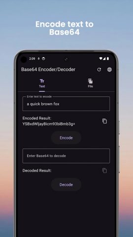 Base64 Encoder Decoder для Android — скриншот 2