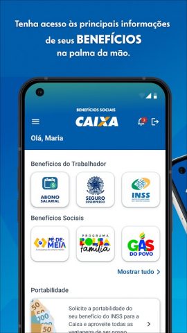 Benefícios Sociais CAIXA для Android — скриншот 3
