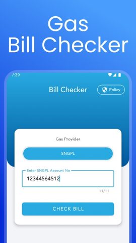 Bill Checker Online — Gas Bill для Android — скриншот 1