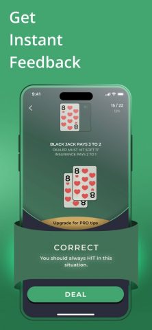 Blackjack 21: Strategy Trainer для iOS — скриншот 2