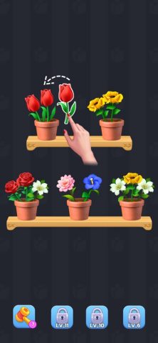 Blossom Sort — Цветы игра для iOS — скриншот 1