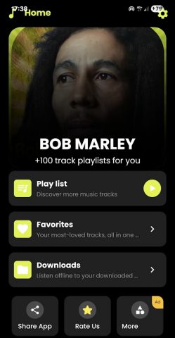 Bob Marley Songs Offline для Android — скриншот 2
