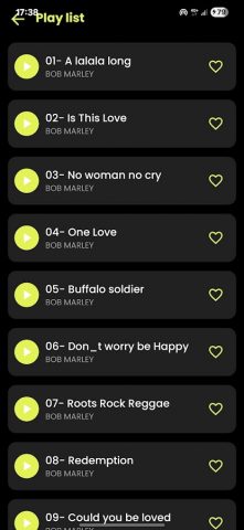 Bob Marley Songs Offline для Android — скриншот 3