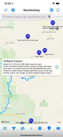 Boondocking для iOS — скриншот 1