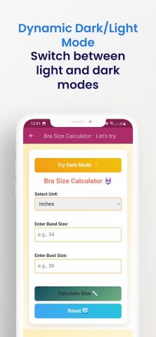 Bra Size Calculator для Android — скриншот 3
