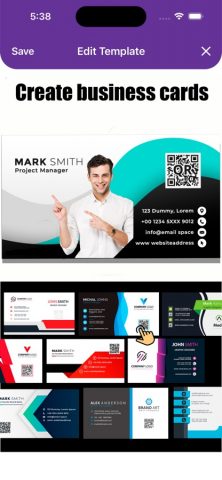 Business Card Maker для iOS — скриншот 1