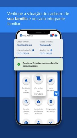 Cadastro Único для Android — скриншот 2