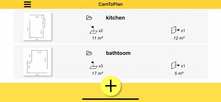 CamToPlan — измерение длины для iOS — скриншот 1