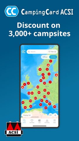 CampingCard ACSI для Android — скриншот 1