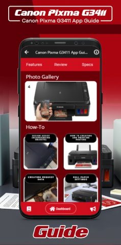 Canon Pixma G3411 App Guide для Android — скриншот 3