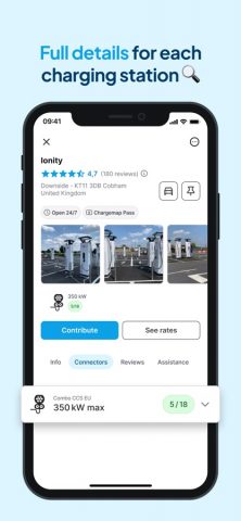 Chargemap — Charging stations для iOS — скриншот 2