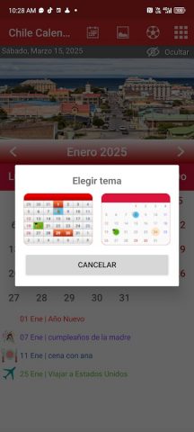 Chile Calendario 2026 для Android — скриншот 3