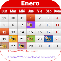 Colombia Calendario 2026 для Android