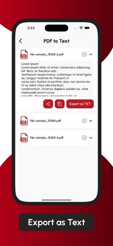 Convert PDF to TXT text для Android — скриншот 5