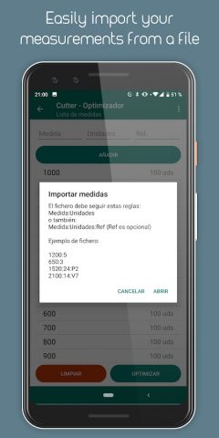 Cutter — Cutting optimizer для Android — скриншот 4