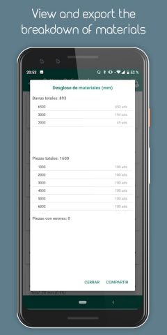 Cutter — Cutting optimizer для Android — скриншот 5