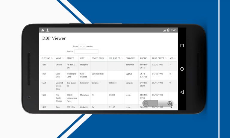 DBF Visor для Android — скриншот 4