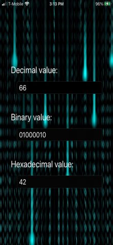 Decimal-Binary-Hex Converter для iOS — скриншот 3