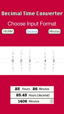 Decimal Time Converter для iOS — скриншот 2