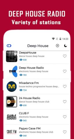 Deep House Radio для Android — скриншот 1