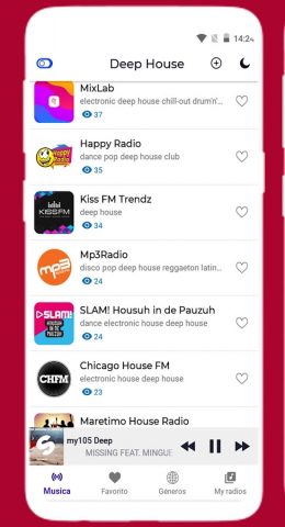 Deep House Radio для Android — скриншот 2