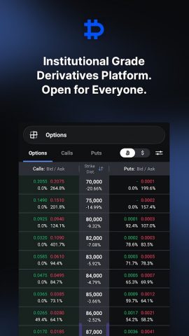 Deribit: BTC Options & Futures для Android — скриншот 3