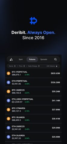 Deribit: BTC Options & Futures для iOS — скриншот 5