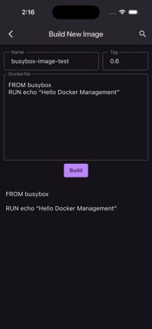 Docker Management для iOS — скриншот 5