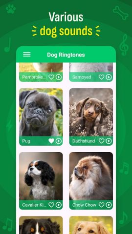 Dog Sound Ringtones Wallpapers для Android — скриншот 2