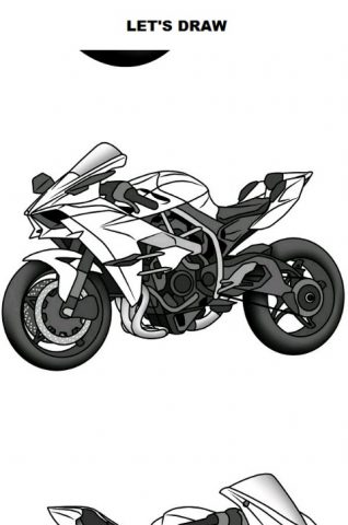 Draw Motorcycles: Sport для Android — скриншот 1