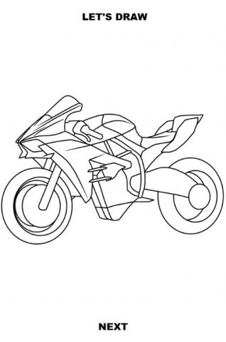 Draw Motorcycles: Sport для Android — скриншот 4