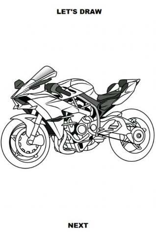 Draw Motorcycles: Sport для Android — скриншот 5