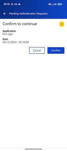 EU Login для Android — скриншот 5