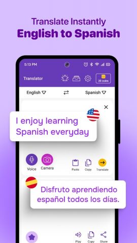 English — Spanish Translator для Android — скриншот 3