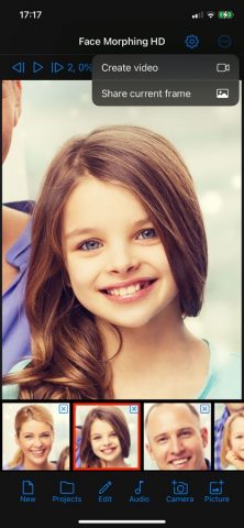 Face Video Morph Animator для iOS — скриншот 2