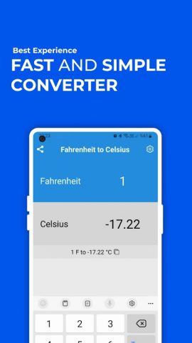 Fahrenheit to Celsius Convert для Android — скриншот 1