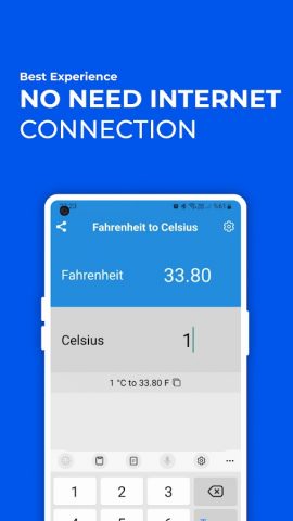 Fahrenheit to Celsius Convert для Android — скриншот 2