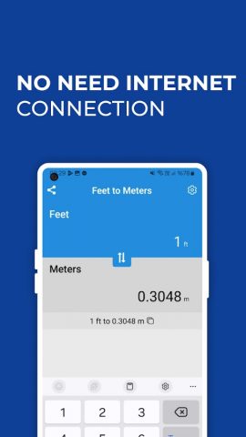 Feet to Meters Converter для Android — скриншот 2