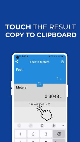 Feet to Meters Converter для Android — скриншот 3