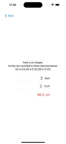Feet,Inches and Centimeters для iOS — скриншот 2