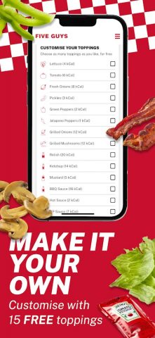Five Guys для Android — скриншот 2