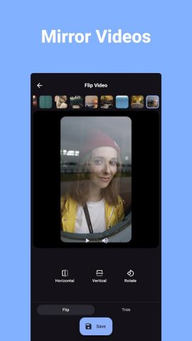 Флип Видео — Зеркало Видео для Android — скриншот 1