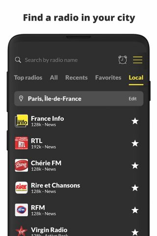 Французские FM-радио для Android — скриншот 4