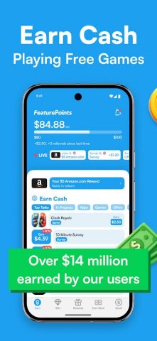 FeaturePoints: Earn Cash App для Android — скриншот 1