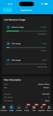 FreeMcServer для iOS — скриншот 4