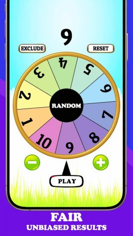 Random Number Generator Wheel для Android — скриншот 1
